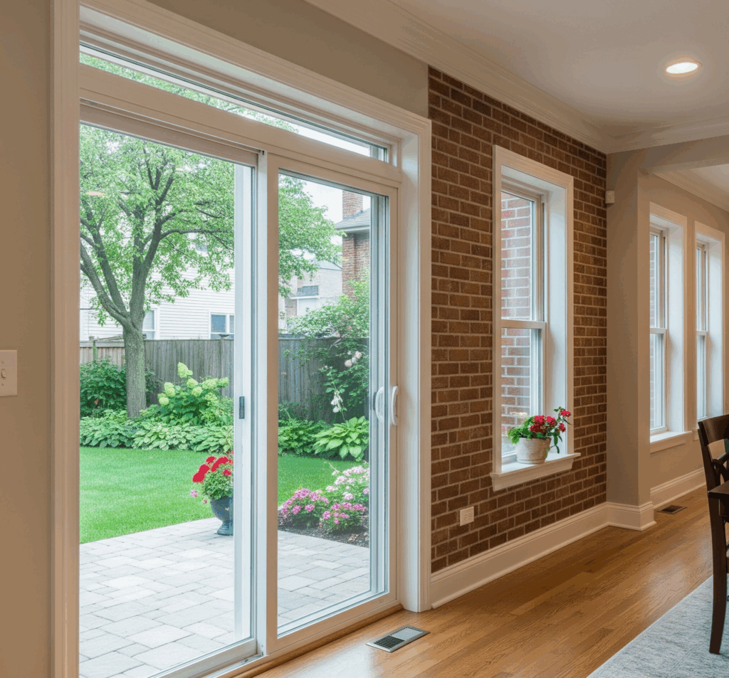 Patio door installed my Midwest Windows, Siding & Doors.