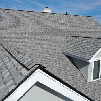 Aerial,View,Of,Roof,Work,Done,On,A,Home. Roof Replacement in Chicago home by Midwest Windows and Roofs
