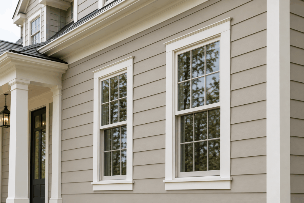 Properly installed siding and exterior trim on a Chicagoland home.